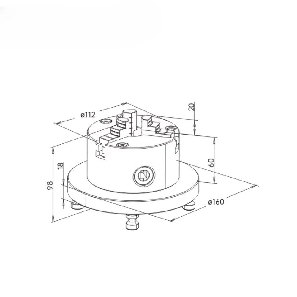 Power Chuck Metal Chuck96 Three-jaw Chuck