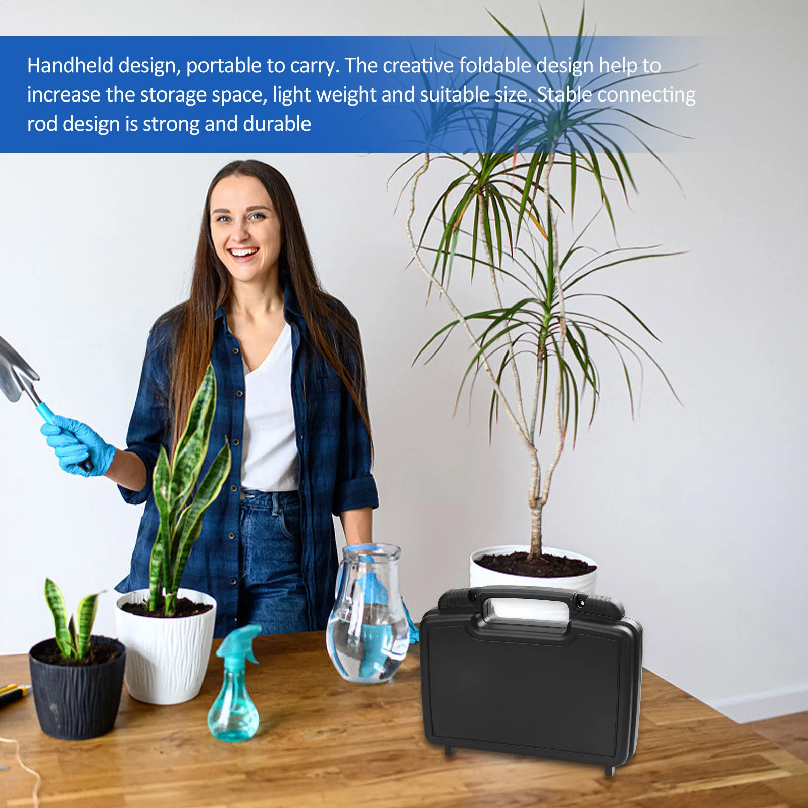 

1Pcs Multifunctional Tool Box PP Material Heavy Duty Portable Storage Container for Hand Tools Large Capacity Repair Organizer