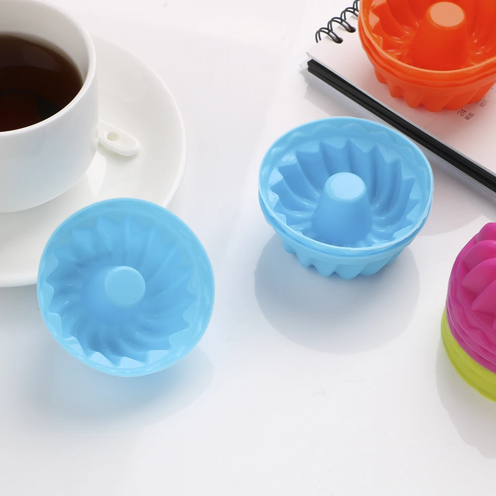 Thread Shape 12pcs/set HILIFE Silicone Pudding Cupcake Muffin Donut Mold