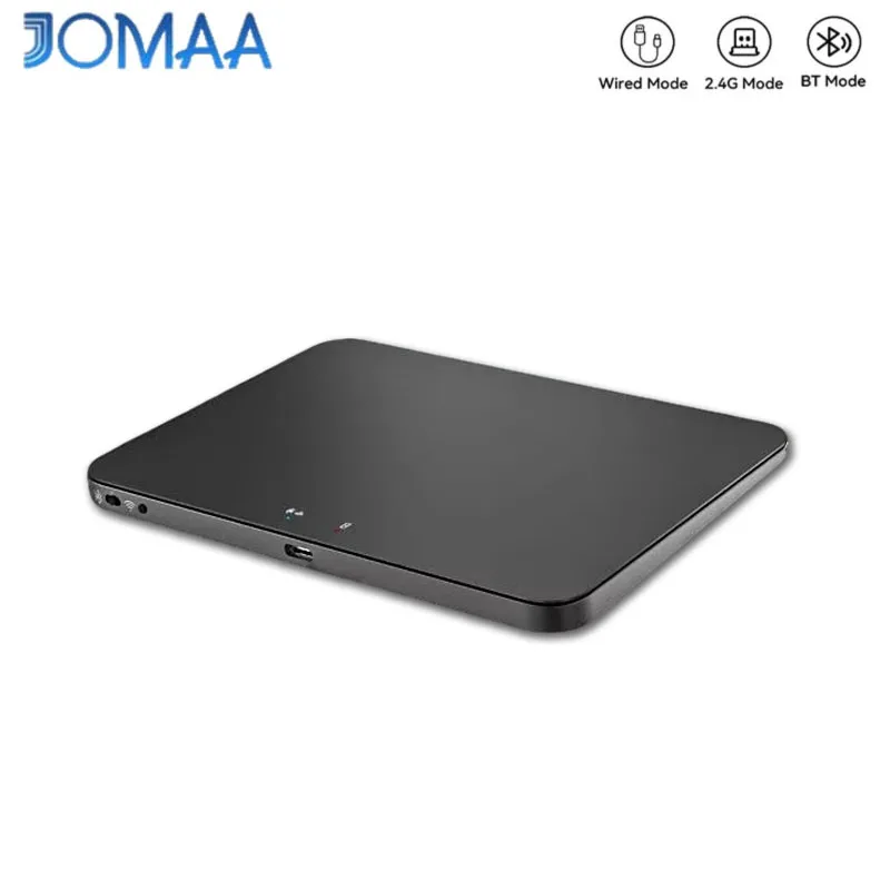 JOMAA Kabellose Bluetooth-Trackpad-Maus 2.4G Wiederaufladbar Hochpräzises Aluminium-Touchpad mit Multi-Gesten-Funktion für Computer