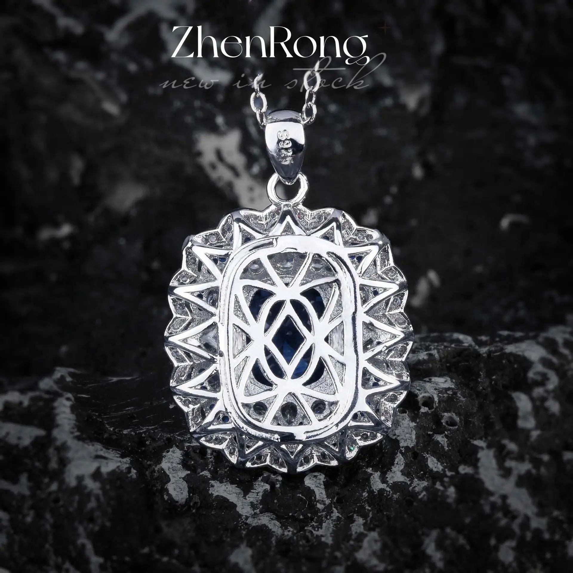 Foydjew Luxury Designer Jewelry Simulation Royal Sapphire Bride Wedding Jewelry Sets Pendant Necklaces Stud Earrings Rings