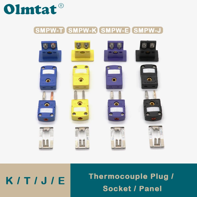 

SMPW-K/J/T/E/-M/F MPJ-K/J/T/E-F Thermocouple Plug Socket And Panel Compensation Wire Connector