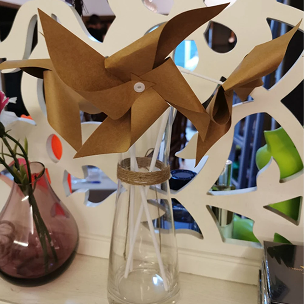 

3 Pcs Wind Paper Windmill Props Pinwheels Decoration Child