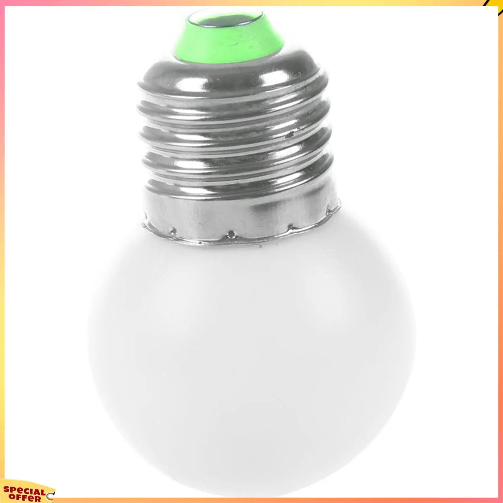 ABFI 2X E27 LED ライト ホワイト電球 プラスチック電球 (0.5W 電力、ホワイト)