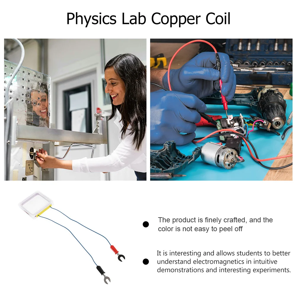 2 مجموعات أدوات تجربة الفيزياء لفائف النحاس الكهرومغناطيسية أداة التدريس سهلة التشغيل مظاهرات بديهية جهاز آمن