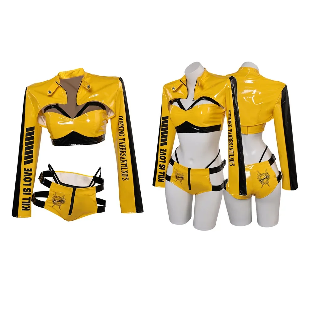 

Movie Kill Cosplay Bill Women Cosplay Sexy Lingerie Jacket Shorts Halloween Carnival Party The Bride Fancy Costume Suits 2025