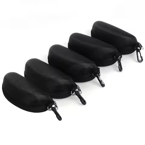 3/5/10pcs Portable Zipper Sunglasses Protector Box Eye Glasses Case Box Oxford Travel Pack Glasses Case Accessories With Hook