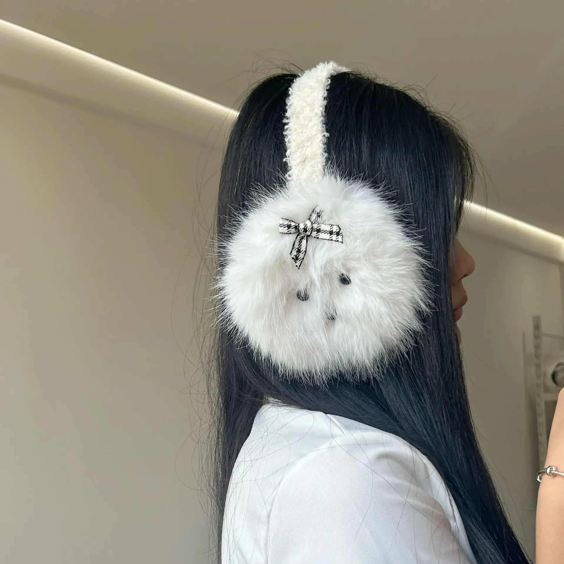 Cute earmuffs Winter ear warmer Folding Earcup Headpiece Plush Hair Accessories Ear Pack Imitation Fox Fur Tether Ear Protection