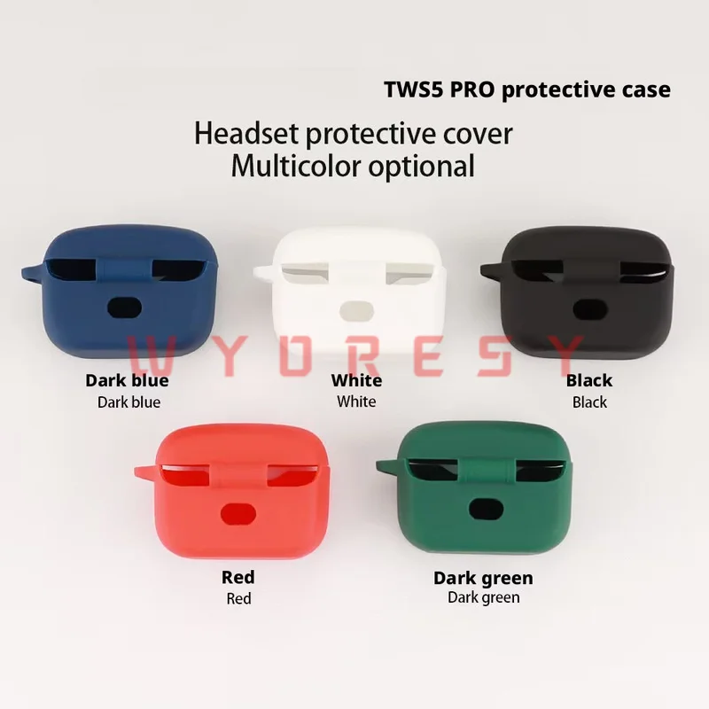 For EDIFIER (TWS5 PRO) Earbud Charging Case Protective Cover Guard Matte Rounded Shell Against Scratches During Hi-Res Ldac Musi