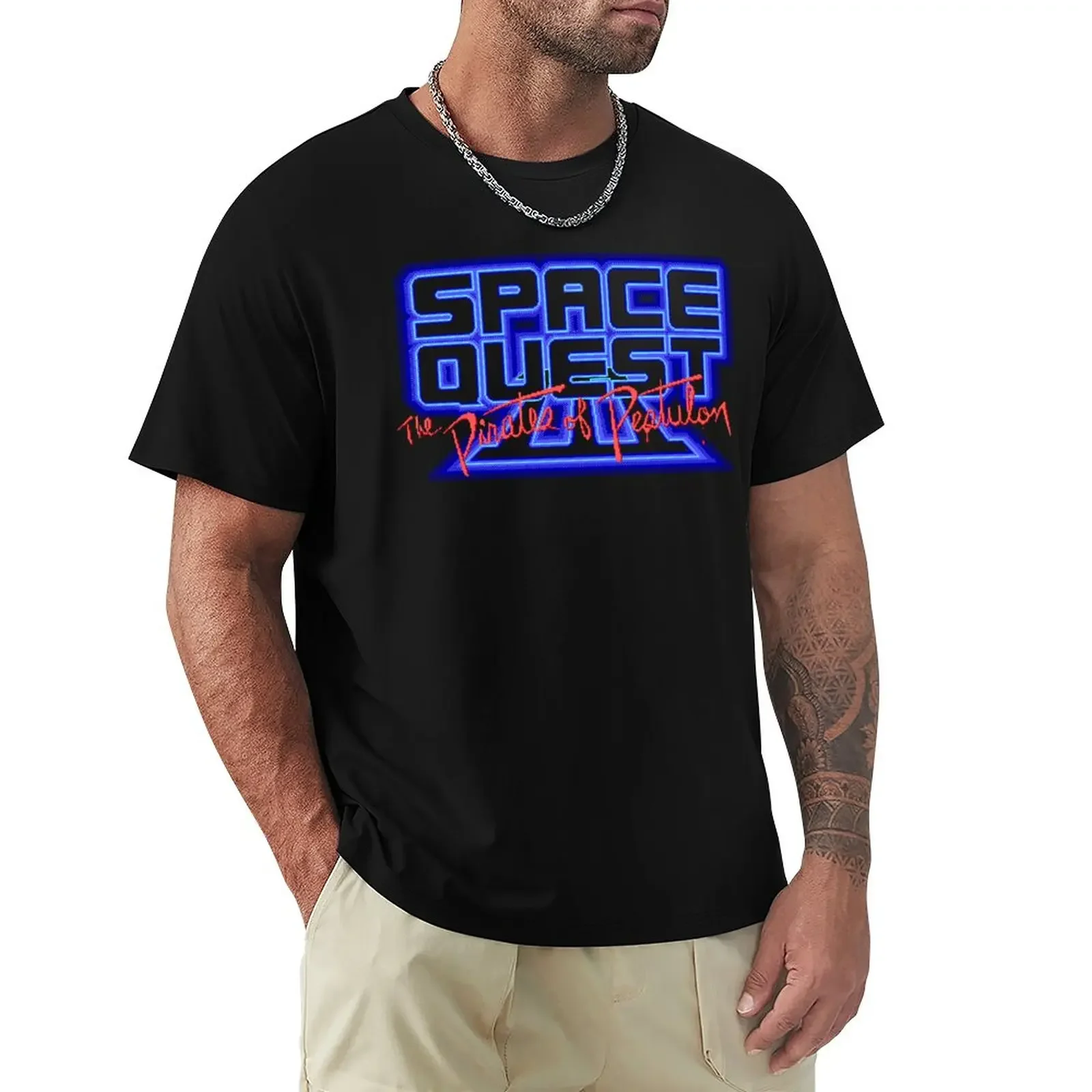 Space Quest 3 Pixel Style - Retro DOS game fan print T-Shirt quick drying baggy shirts essential t shirt Men's t-shirts