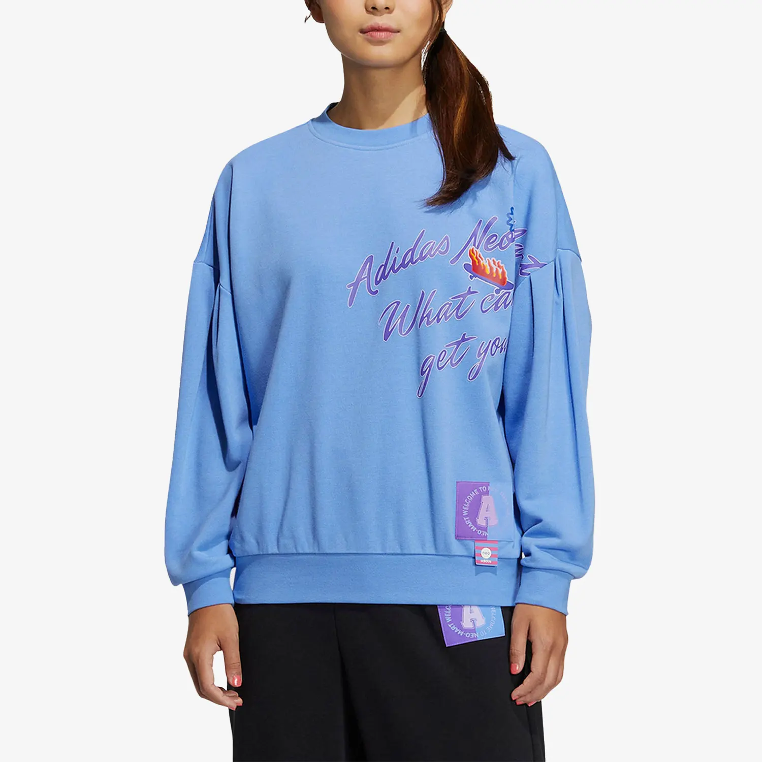 Adidas Official Genuine W VBE SWEAT Women's Round Neck Sweatshirt IA6772