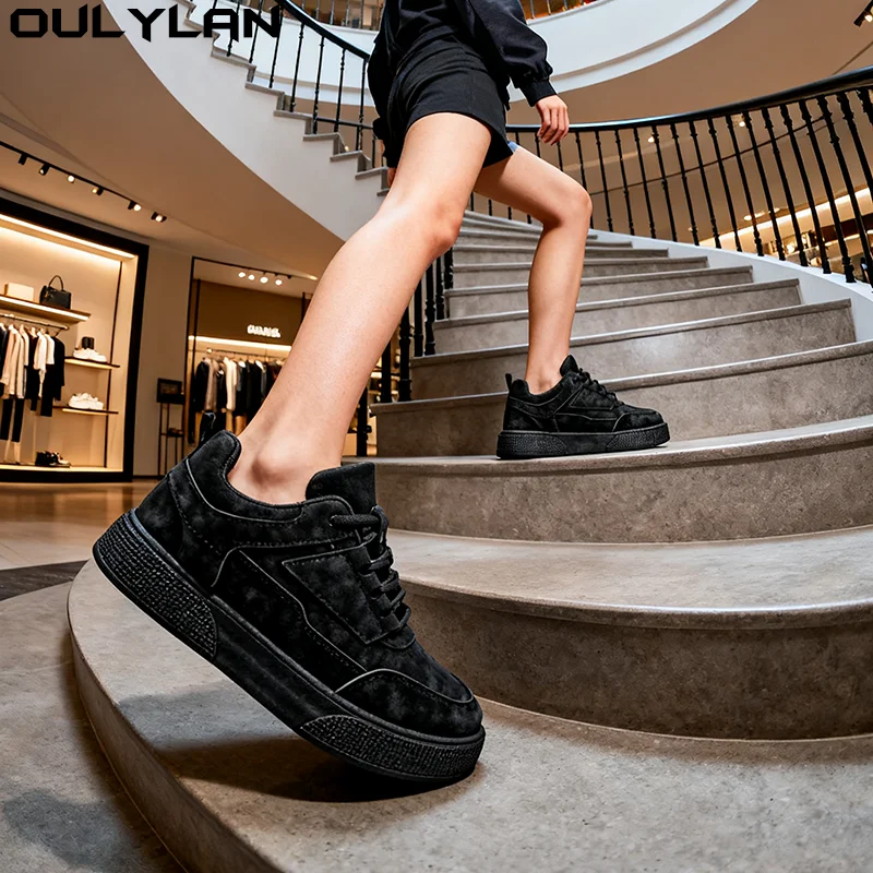 

Oulylan2025 New Plus Size Men's Board Labor Shoes Non-slip Wear-resistant Work Shoes Outdoor Leisure Sports Shoes