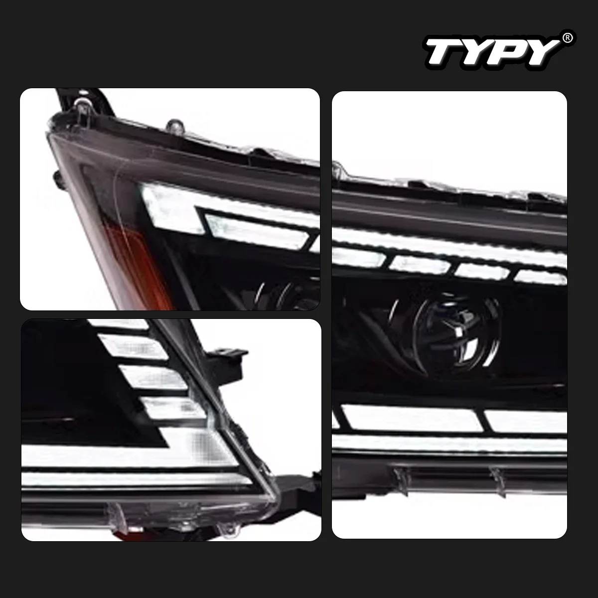 TYPY Car Headlights For Toyota Hiace 2019-2022 LED Car Lamps Daytime Running Lights Dynamic Turn Signals Car Accessories