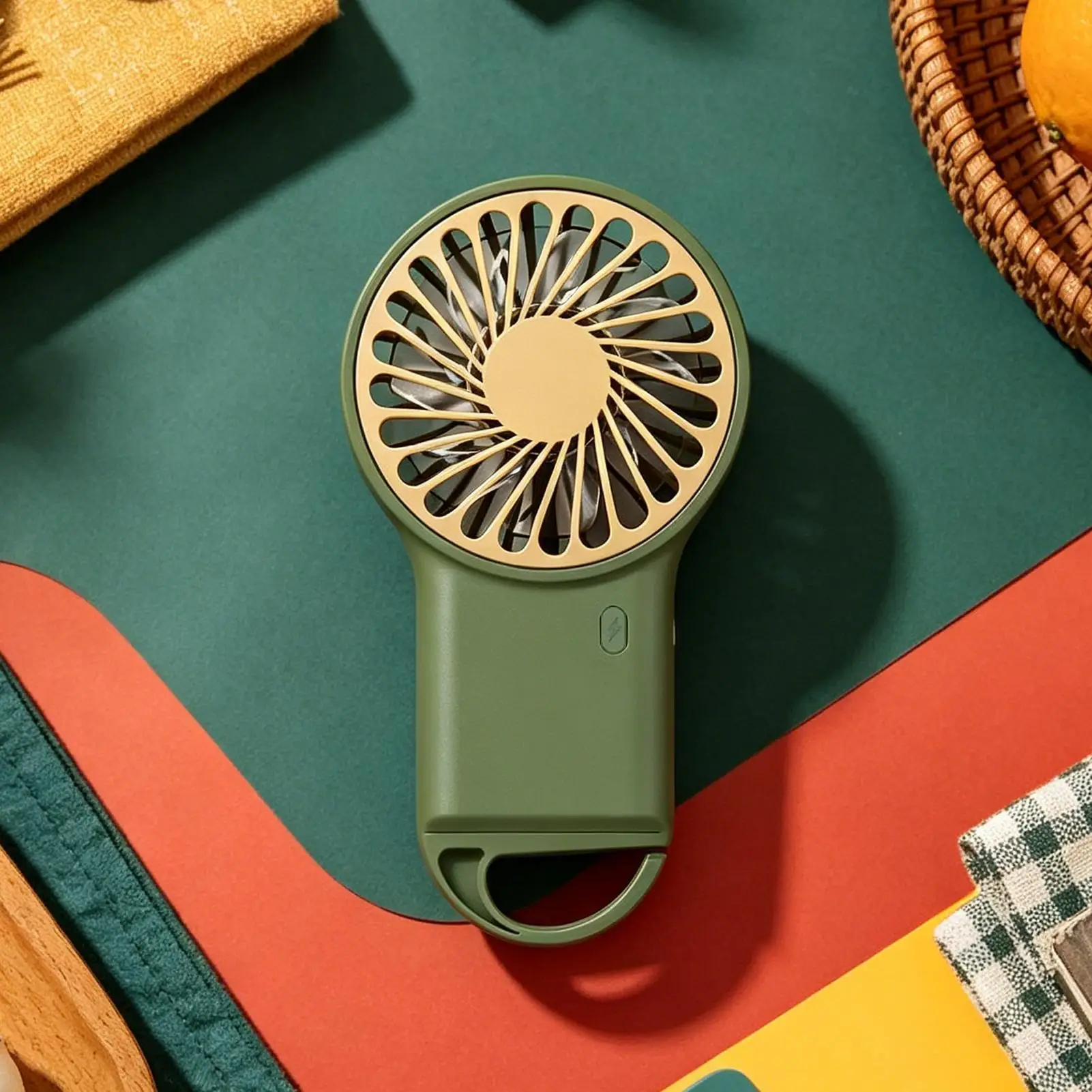 Handheld Mini Fan USB Rechargeable 3 Speeds Adjustable Cute Small Table Fan for Indoor Outdoor Home Office School Travel view 4