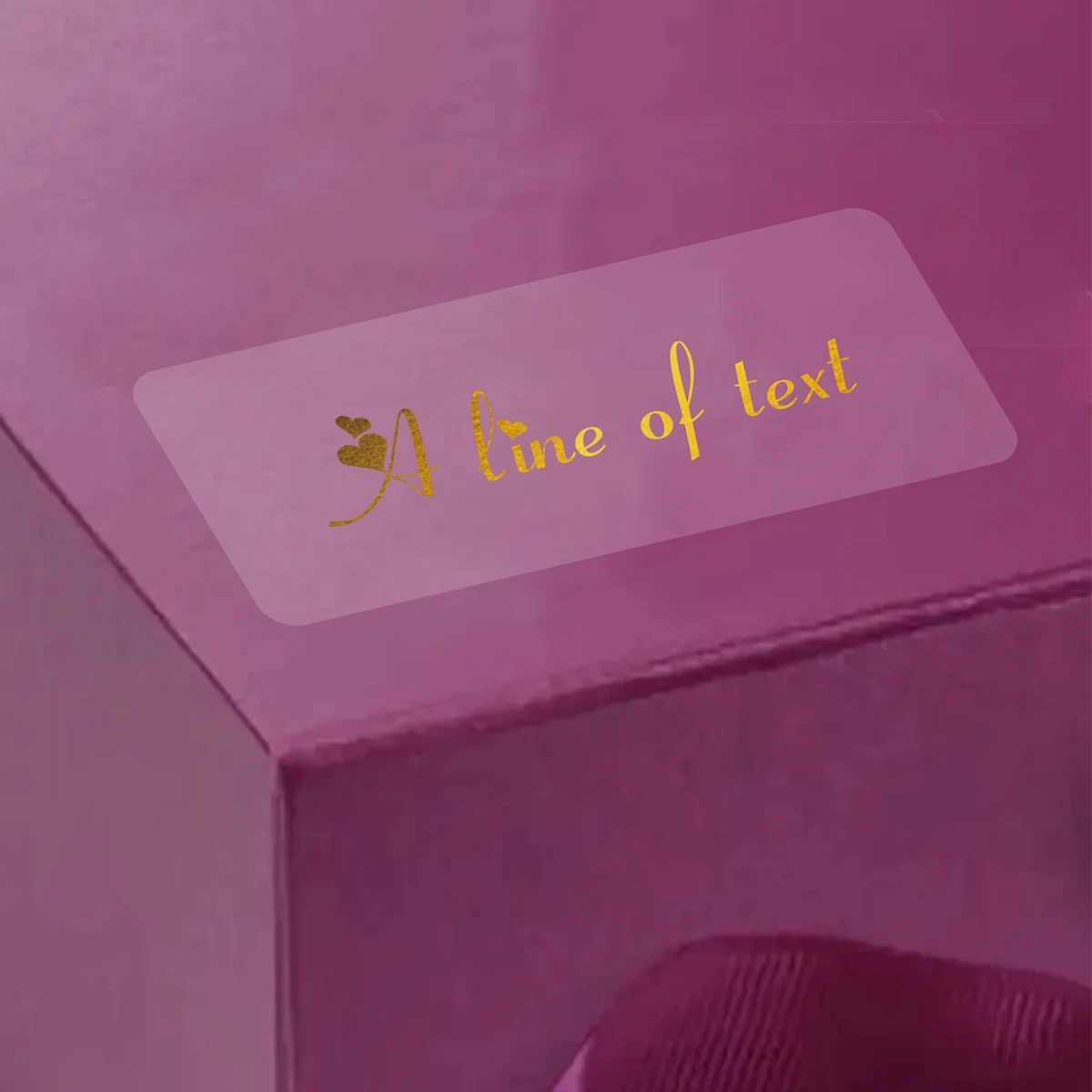 Personalisierte Rechteckige Transparente Goldfolien-Aufkleber, Individuelle Hochzeitsetiketten, Maßgefertigte Geburtstagsaufkleber – Detail 4