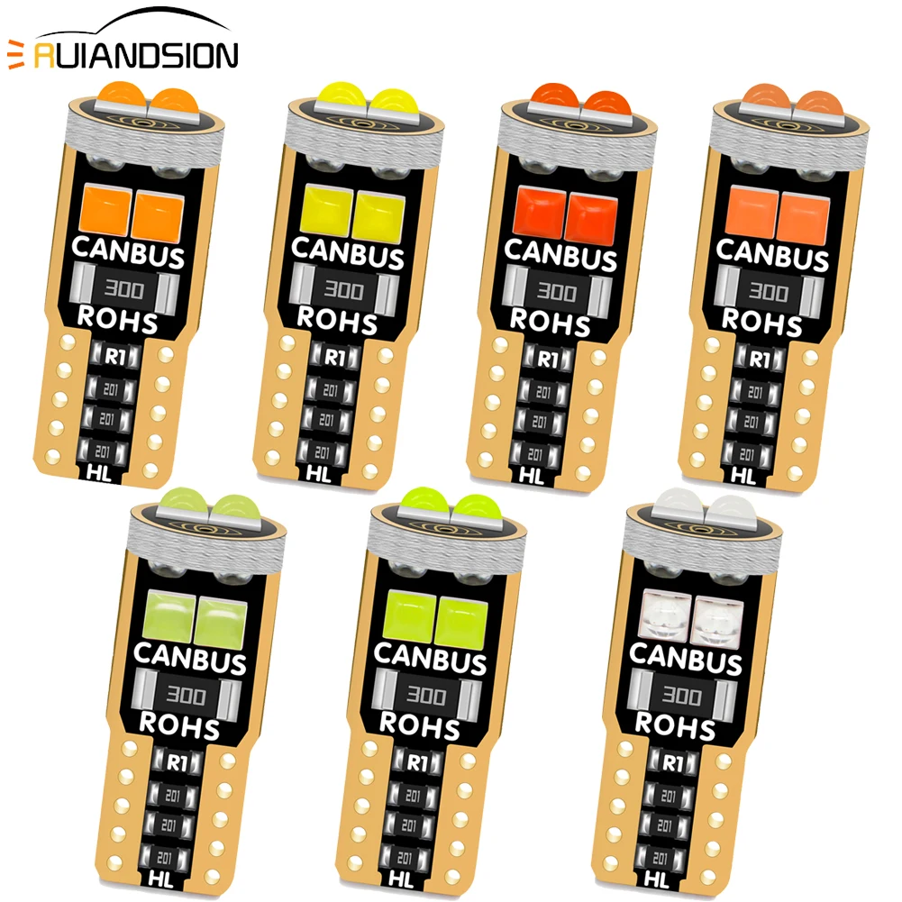 

10PCS T10 3030 LED CANBUS No Error 12V 6000K Car Interior Reading Dome Lamp Lights License Plate Light 600LM Bulb Car Headlight