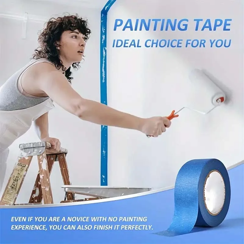 Blue Masking Tape 50 m x 24 mm Masking Tape for DIY Artist Craft Arts Decoration Drafting