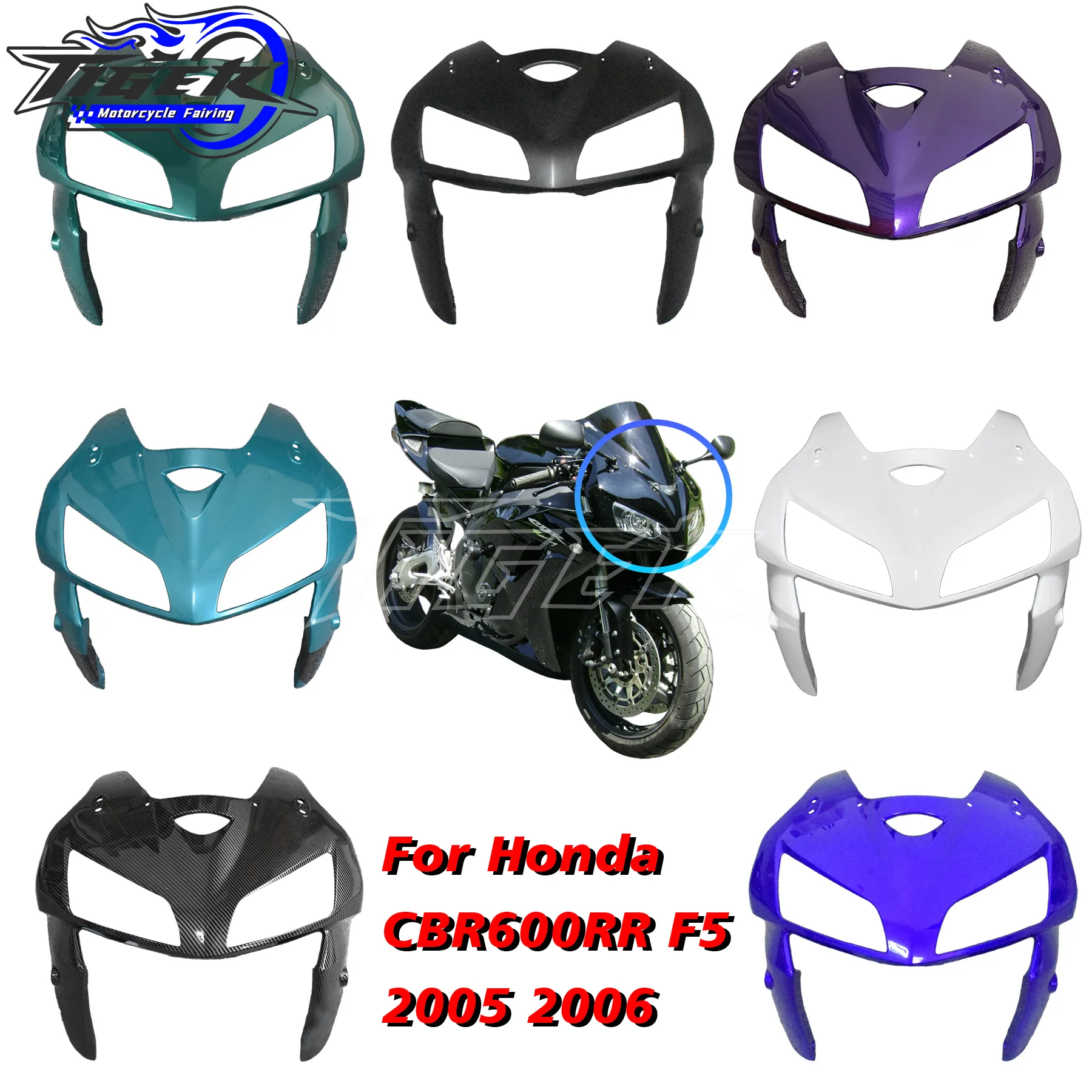 

Sturdy Front Headlight Cover For Honda CBR600RR F5 2005 2006 Headlamp Cover Front Protector ABS Injection Molded Parts