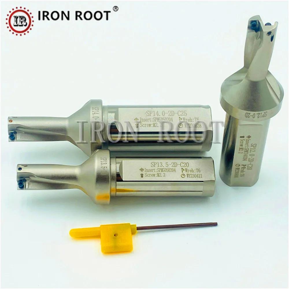 IRON ROOT Violent Drill SP Type Drilling Depth 15-20mm CNC Lathe Turning Tool Indexable U Drill for Fast Drilling Deep Hole Dril