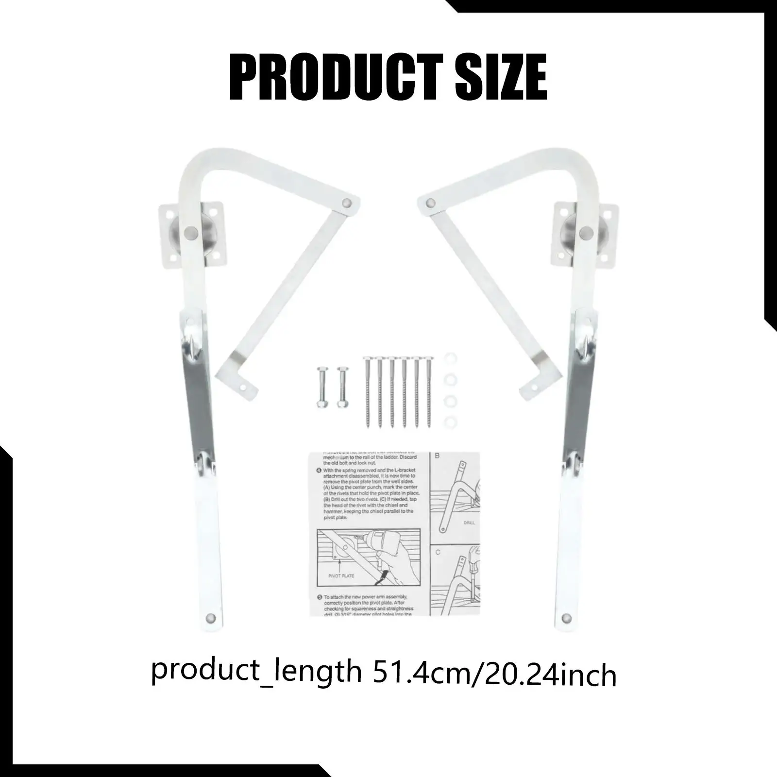 Bild 6: Verzinkte Dachbodenleiter-Scharnierarme, Robustes Ersatzkit, Einfache Installation, Hardware für Werner Mk5 WU2210 W2208 Dachbodenleiter-Teile