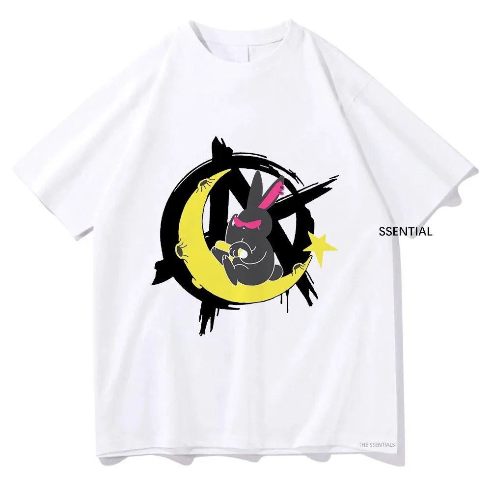 Ateez Crazy Form Rabbit Mito Moon T Shirts Kawaii Men/Women Aesthetic T-Shirt Unisex High Quality Cotton Tees Vintage Clothes