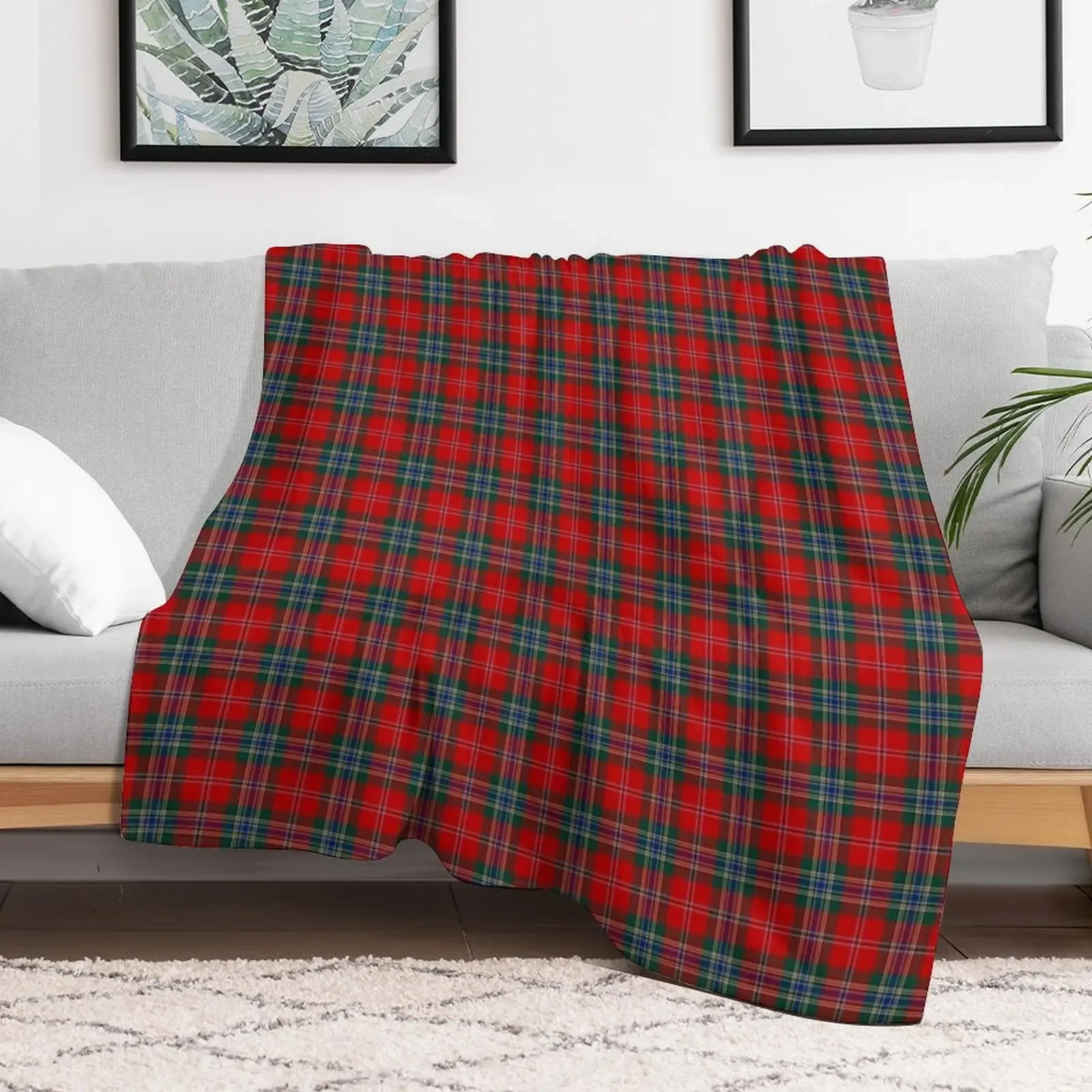 Clan MacLean Tartan Throw Blanket Shaggy Moving Luxury Polar Blankets