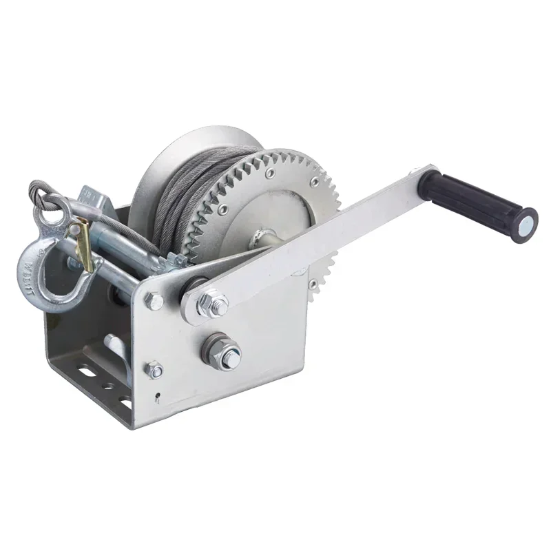 

Hot sales 600LBS Hand Winch Puller Lifting Winch Wire Rope Hand Winch Small Custom Color