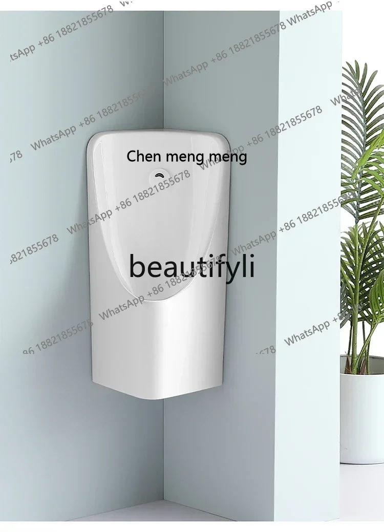 B178 Triangular wall-mounted urinal sensor urinal household corner, small apartment ceramic men's urinal