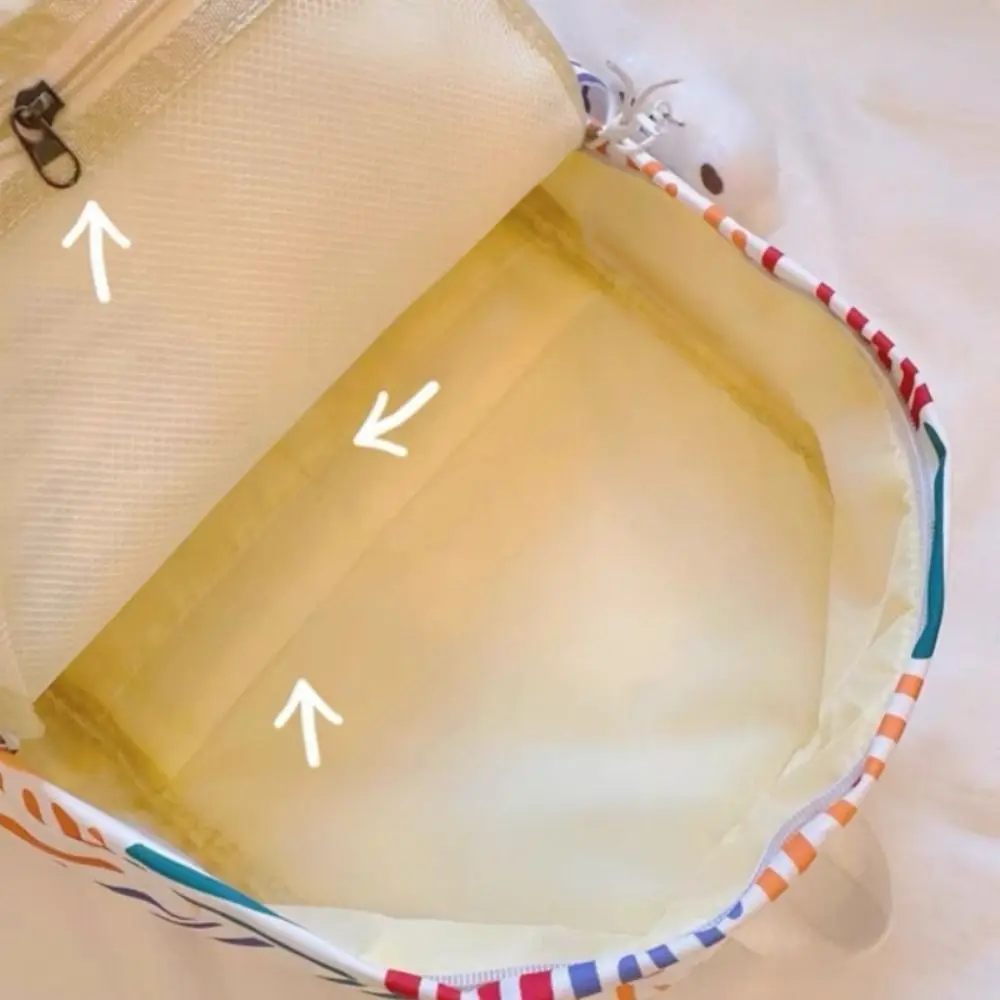 Borsa da scuola per laptop a righe Zaino a righe per college in stile coreano Oxford Borsa a tracolla impermeabile di grande capacità da viaggio