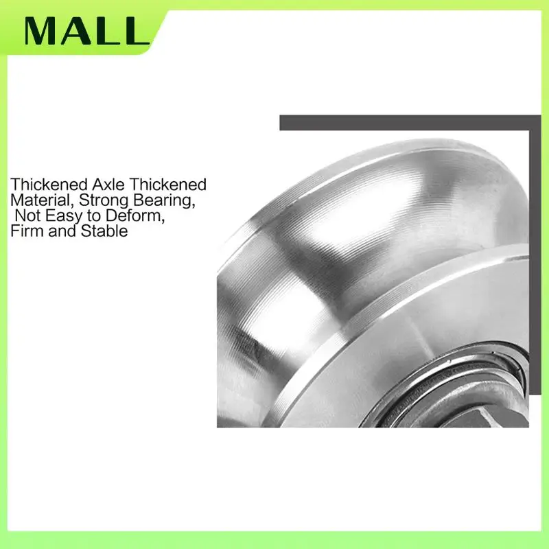 MALL 2In 304 Stainless Steel Sliding Door Wheels U-Slot Rollers Heavy Duty Pulleys Smooth Rolling Dual Bearing Plate Casters
