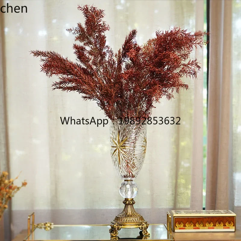 

b2Home Metal Glass Vase Living Room Dining Room Desktop Flower Vase