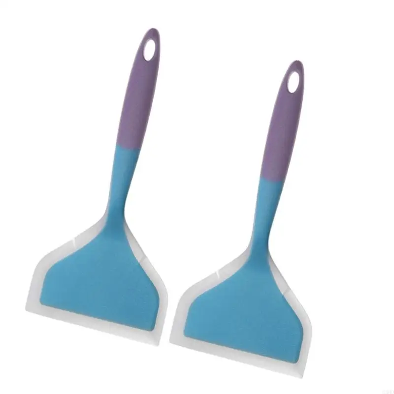 

652F Silicone Wide Mouth Spatula Heat Resistant Designs Frying Spatula for Easy Stirring and Flipping with Nonslip Handle
