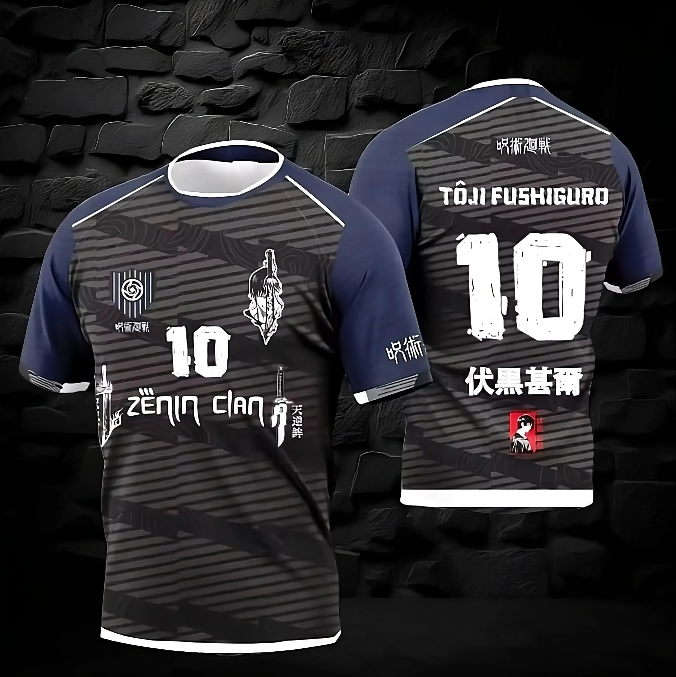 

Мужские футбольные майки Toji Fushiguro Zenin Clan Jujutsu Kaisen, детские дышащие быстросохнущие футболки унисекс, спортивный мотоциклетный топ