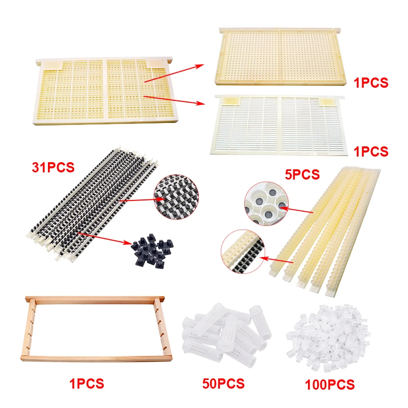 

Bee Queen Rearing and Royal Jelly Producing No Graft Queen Rearing Kit Complete CQR-3C Queen Rearing Bee Queen Breeding System