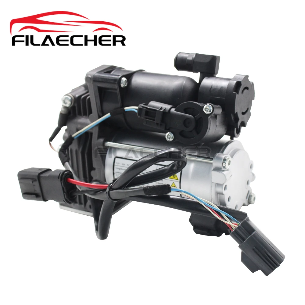 Air Suspension Compressor Pump With Line And Temperature  Senor Line Fits For Land Rover LR3 LR4 Discovery 3 4 Range Rover Sport