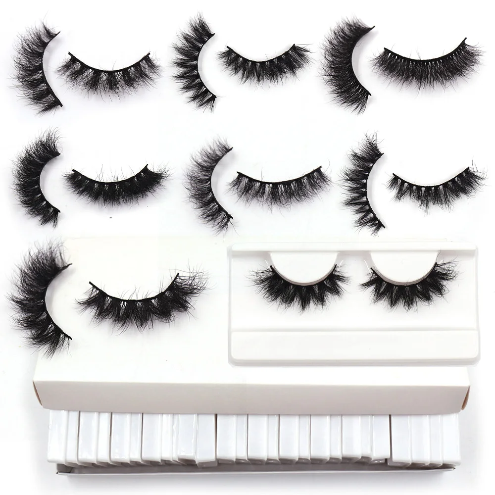 LEHUAMAO Wholesale 5D Mink Lashes Fluffy layered Messy Mink False Eyelashes Bulk  Reusable Soft Natural Mink Lashes Makeup