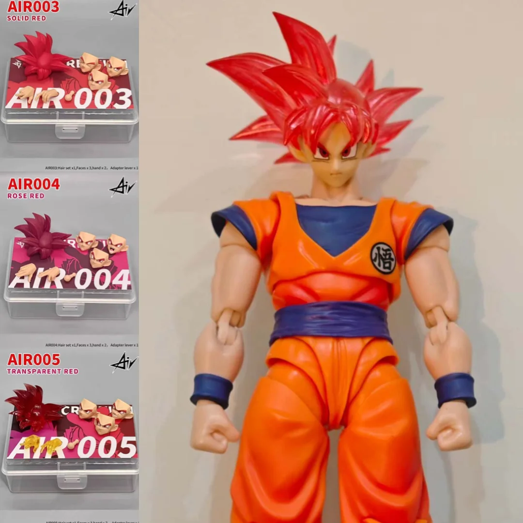 

В наличии: Аксессуары для головы Сон Гоку из серии AIR Studio Dragon Ball Super Saiyan God Super Saiyan, аниме-фигурка, модель, игрушка, подарок