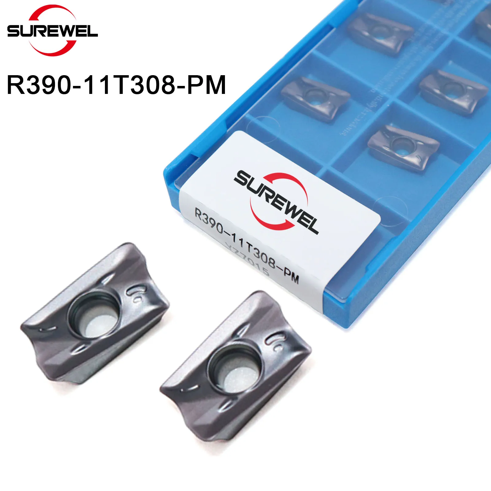 

SUREWEL R390-11T308-PM YZ7015 R390-11T308-PM YZ7025 Фрезерование лицевой поверхности Фрезерование с квадратным плечом Финиш с низкой яркостью, обработка краями