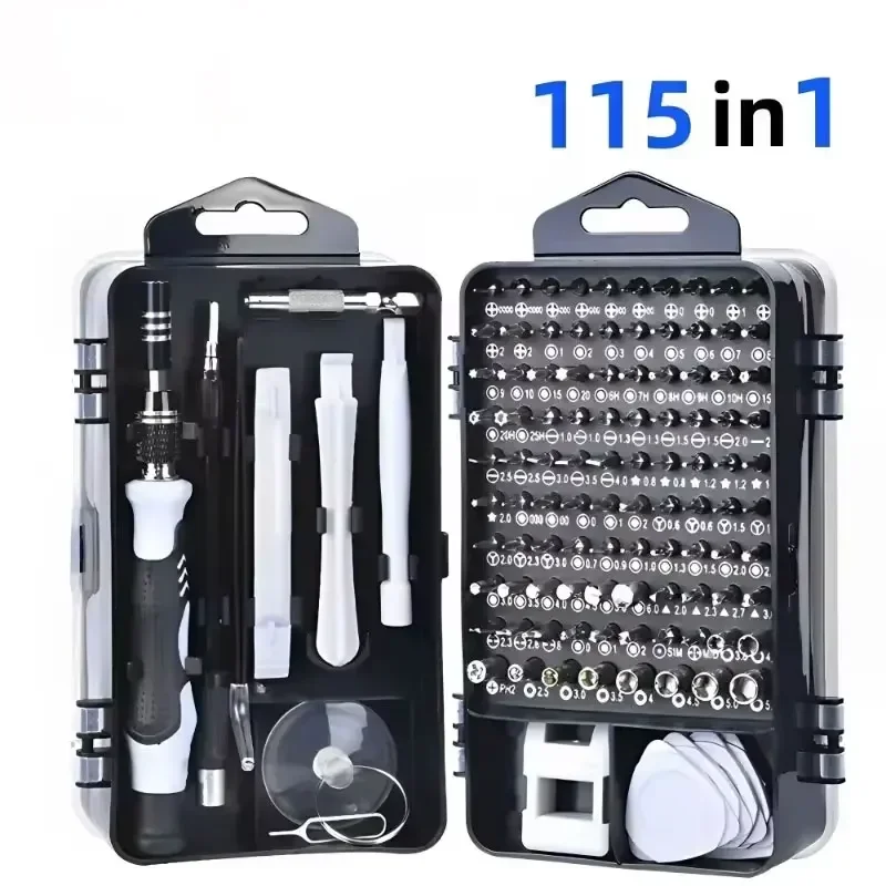 115 in 1 Household Tools Multifunctional Screwdriver Set Computer Mobile Phone Equipment Repair Screw Driver Insulation Manual