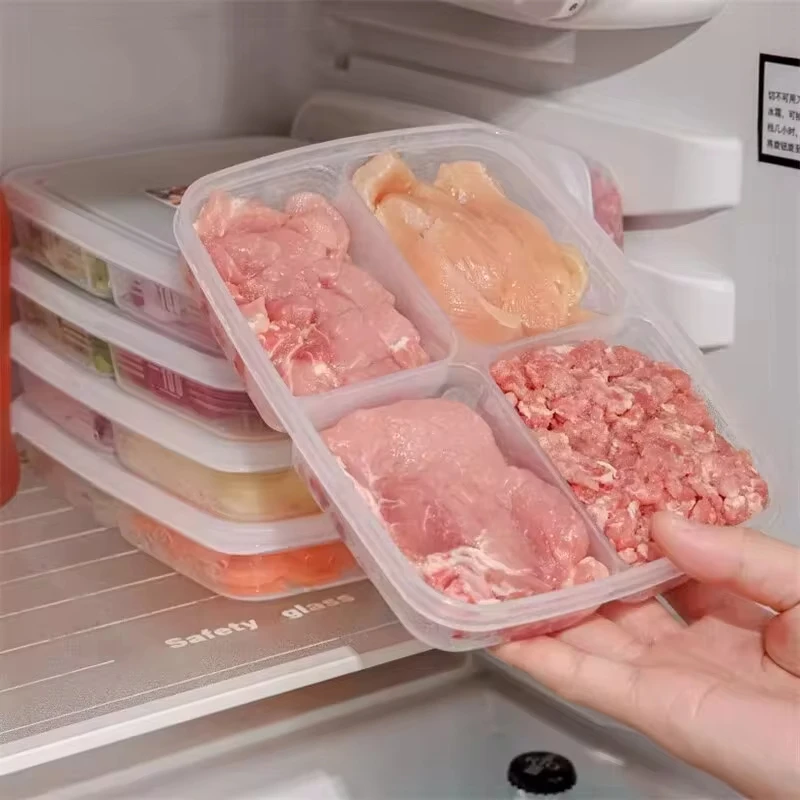Frozen Meat Band Deckel Kühlschrank Aufbewahrungsbox Frischhaltebox Fleisch Zwiebel Ingwer Knoblauch Seite Gemüsebox