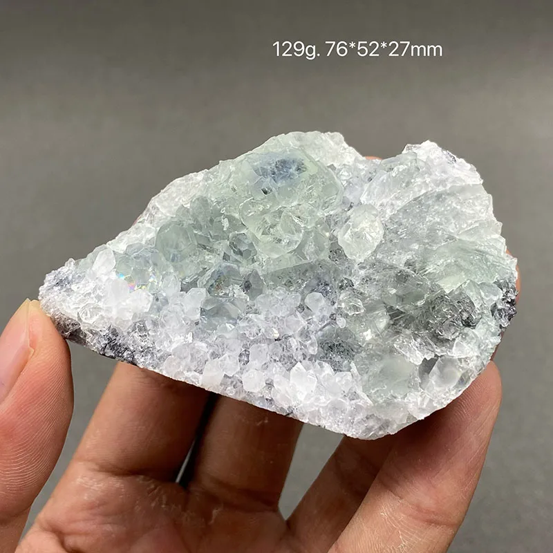 100% Natural China hu nan Xianghualing green Vitreous Transparent Fluorite Specimen Calcite Healing Crystal Stone