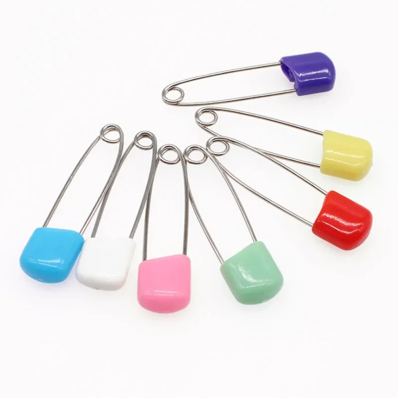 10/20Pcs Plastic Head Safety Pins 4/5.5cm Safety Locking Cloth Baby Diaper Nappy Pins Needle DIY Pins Sewing Accessory Markers