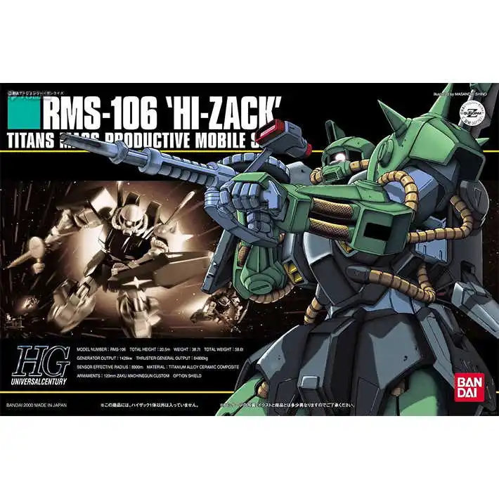 

In Stock Bandai Gundam 1/144 HG-RMS-106 Zaku Model Kit Figure Model Collection Toy Gift