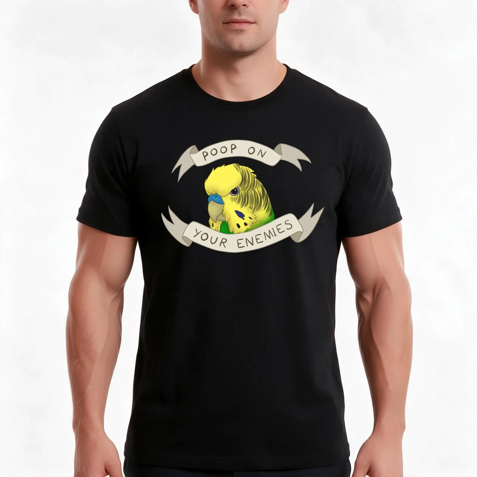 Poop on your Enemies T-Shirt, Summer Casual Cotton Tee, Oversized Streetwear Tops, Vintage Graphic Print, Loose Fit Short Sleeve