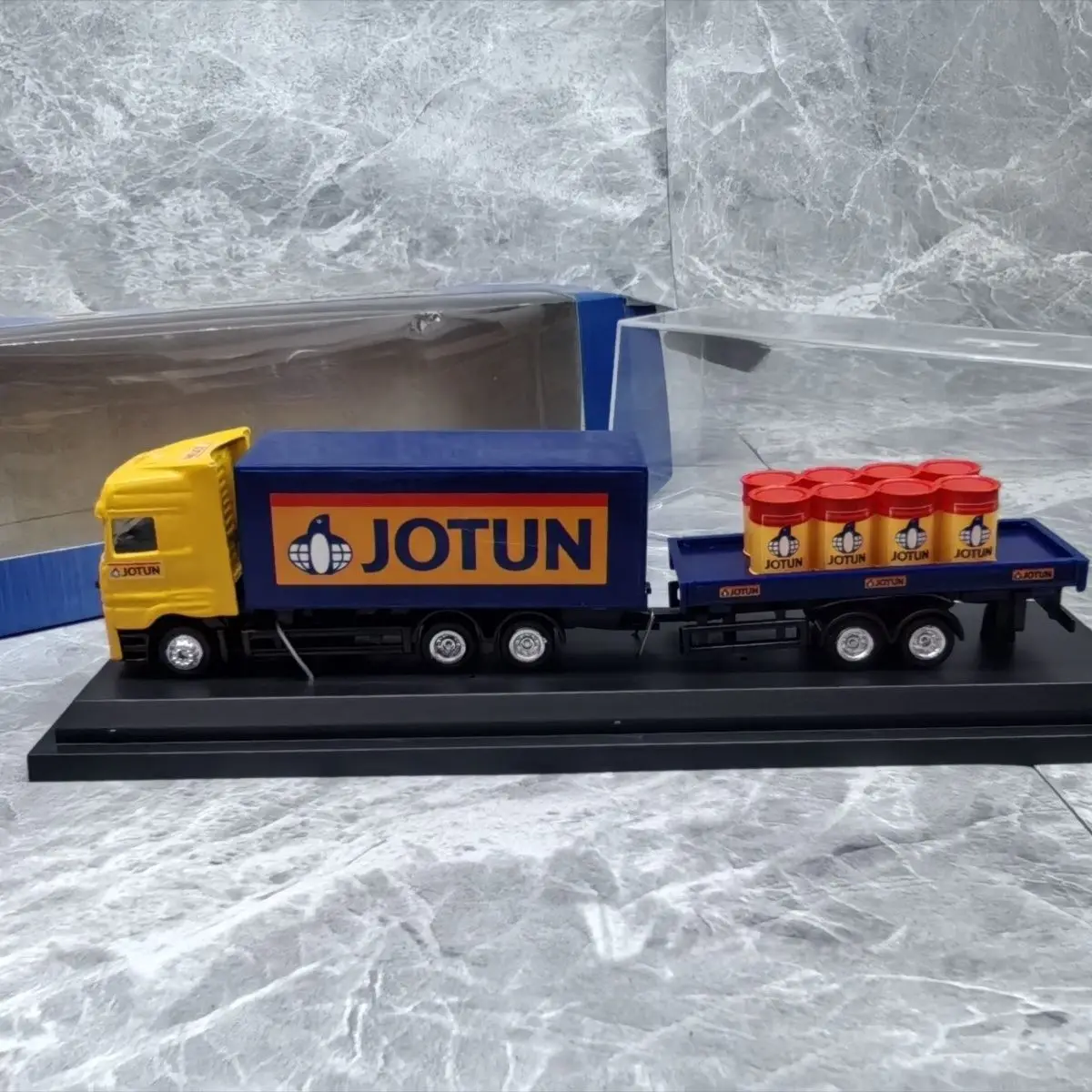 1/87 JOTUN Ciężarówka Wytrzymała Model Samochodu ze Stopu Metalu Ozdoba Ciężarówka Transportowa Dekoracja Sceny