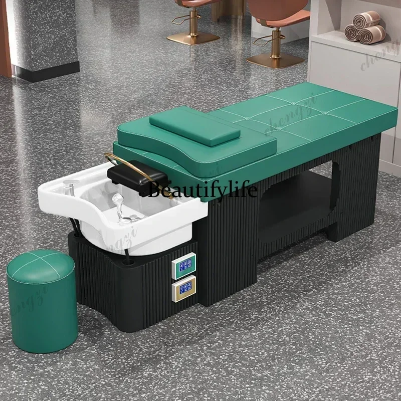NQ52  New health head treatment bed intelligent constant temperature water circulation fumigation high-end barber shop shampoo b