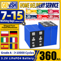 New 10000 Cycles 3.2V LiFePO4 Battery 360Ah Grade A LFP Cell Batterie DIY 12V 24V 48V For RV EV Camping Solar Batteries Pack Van