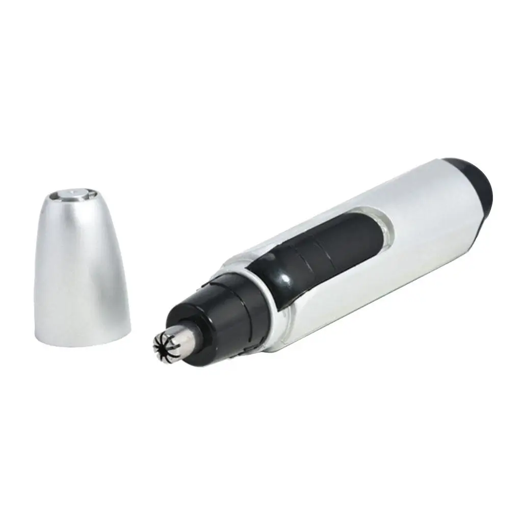 Electric Nose Hair Trimmer with Rubber Switch Washable Stainless Steel Facial Hair Cutter for Men Personal Care