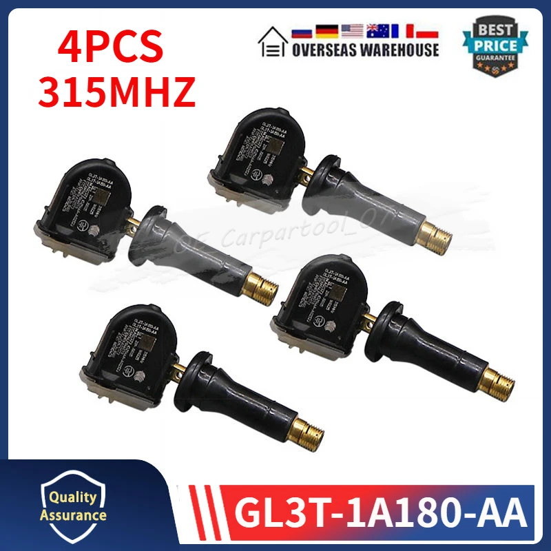 GL3T-1A180-AA F2GZ-1A189-A Tire Pressure Sensor 315MHZ TPMS 4PCS For Ford Escape F-150 Mustang Fiesta F2GT1A150AB GL3T-1A150-AA