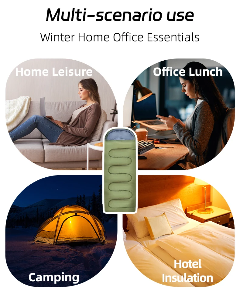 1,8/2,4/3 kg verdickter und verbreiterter Winterschlafsack -5 ℃ -15 ℃ Kältebeständiger, wasserdichter und warmer Outdoor-Schlafsack aus Baumwolle – Detail 9